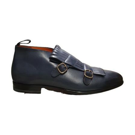 Santoni, Loafers Blauw, Heren, Maat:41 EU