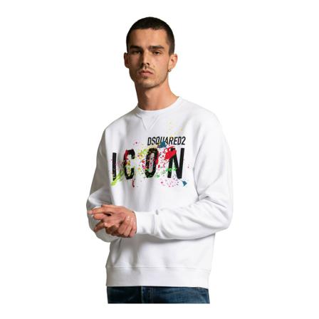 Dsquared2 Sweatshirts vit, Herr, Herr, Storlek: M