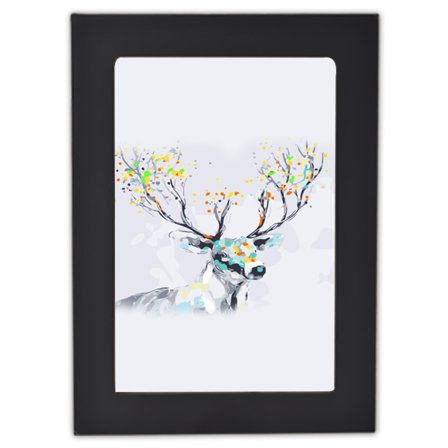 Fotoram av trä i högupplöst glas