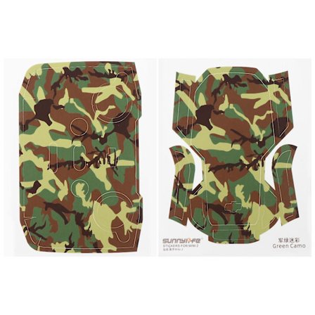 1 set drönardekaler kaross fjärrkontroll klistermärken för Mavic Mini 2 (17X12.5X0.2CM, kamouflage)