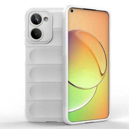 Blødt grebsformet cover til Realme 10 4G - Hvid