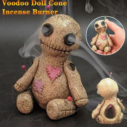 Voodoo Doll Cone Incense Burner Desktop Harts Ornament Doll - high quality