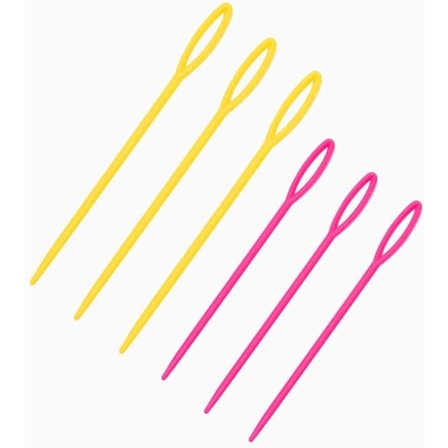 Plastik Sy nåle Flettenåle Børne Håndværksprojekter Nål Uldnål Ideel til Syhåndværk (2 størrelser)