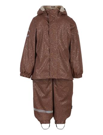 Pu Glitter Rain Set Rec W. Susp/104 Brown Mikk-Line