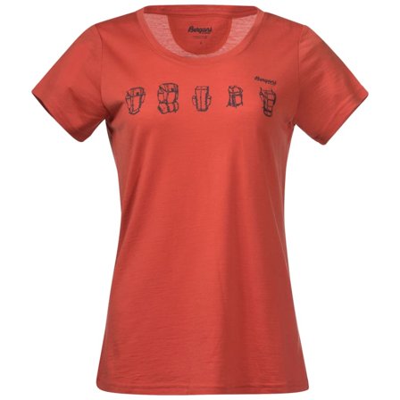 Bergans Backpack Wool Women's Tee Women short-sleeved sweaters Red XS
