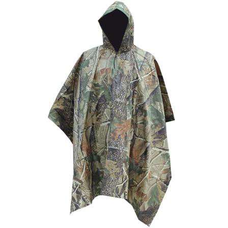 Kamouflage Vattentät Poncho Med Huva För Cover