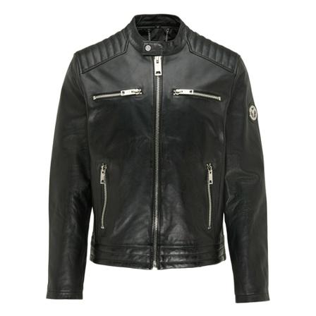 Carlo Colucci Leather Jakke Sort, Herre