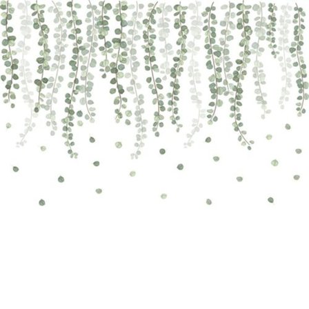 sæt hængende træ vinstokke, perlekæde, vindrueblade, vægklistermærker, grønne planter,