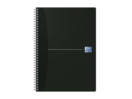 OXFORD Essentials Notebook A5 Soft Card Wirebound 180 Pages SCRIBZEE Compatible Black (Pack 5) 100103627