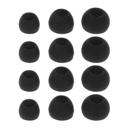 6 Paria Pehmeitä Korvanpäitä Korvanpäiden Korvatulppa-Vinkkejä Vaihto In-Ear Kuulokkeille Black