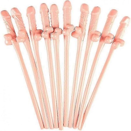 10-pack Sugrör, Återanvändbara Penissugrör, 19 cm Sugrör För Barer, Möhippa, Bröllopsfest-