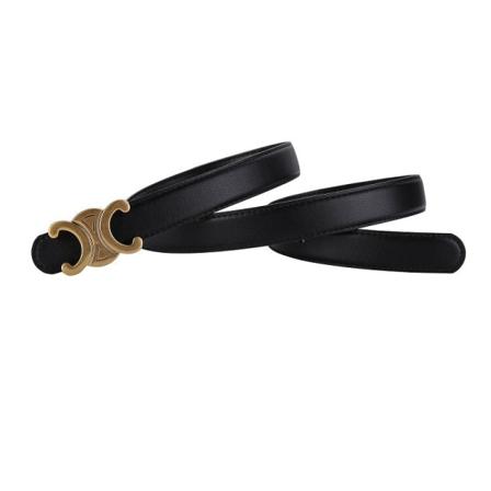 Damebelter Skinnbelte Allsidig gensertilbehør Buksebelte glattspenne skinnbelte for kvinner Black 100cm