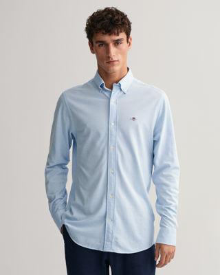 GANT - Piquéstrikket jerseyskjorte i regular fit - Herre - XXL