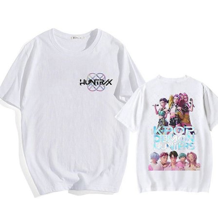 K-Pop Demon Hunters Piger Kortærmet T-shirt Voksen Børn Top _c Hvid