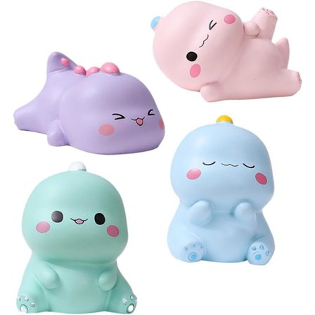 Cabilock 4 stk små dinosaur ornamenter dekor dinosaur figurer mini dinosaur ornament dinosaur statuer