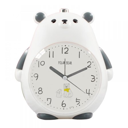 SAYTAY Vækkeure til Soveværelser, Tegneserie Vækkeur Bjørn Vækkeur Natlys, Studerende Børns Hjemmeindretning Bordur (Grå)