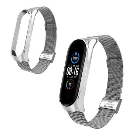 Xiaomi Mi Band 5 stainless steel watch band - Silver