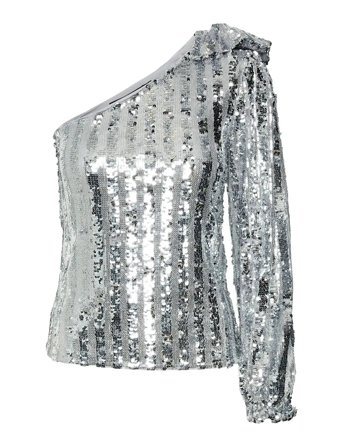 Vmefi Shoulder Ls Top Jrs Silver Vero Moda