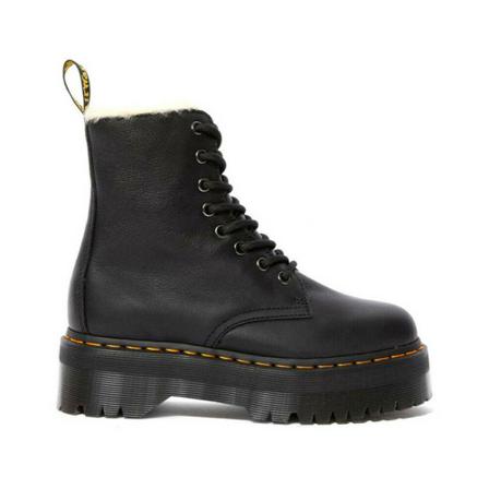 Dr. Martens, Jadon Faux Fur Lined Platform Boots Czarny, Kobieta, Rozmiar: 38 EU