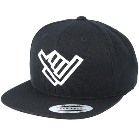 Xaka - Negro snapback Gorra - Shaka Hand Black/White Snapback @ Hatstore