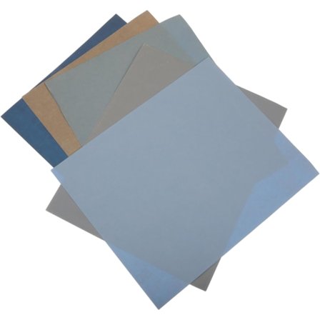 Siliciumcarbid Sandpapir Ark 5-pak Våd/Tør Sandpapir Sortiment