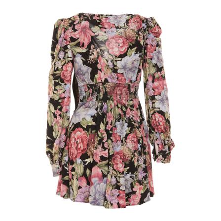 Aniye By Cathy Floral Short Kjole Sort, Dame