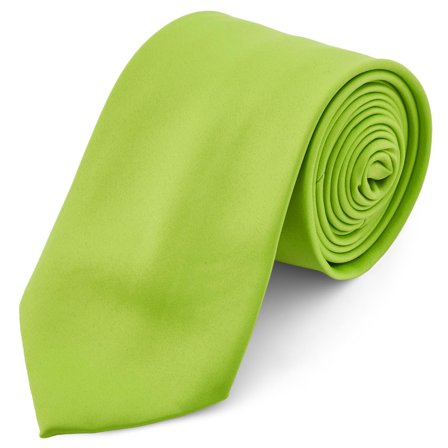 Limegrønt 8cm Slips til mænd - Ensfarvede slips