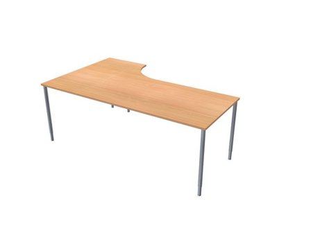 LANAB DESIGN Skrivbord frist H 2x1,2x0,8x0,6m bokl/grå - Lyreco - Kontorsmöbler och inredning - Bord och hurtsar - Skrivbord - Fasta