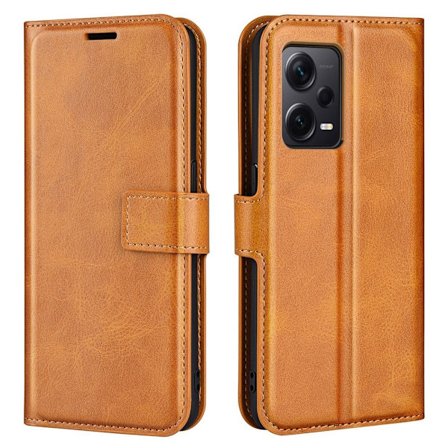 Hållbart konstläder Xiaomi Redmi Note 12 Pro Plus fodral med plånbok - Gul