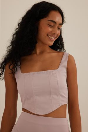 NA-KD Trend Haut façon corset - Hauts sans manches - Violet - EU 32