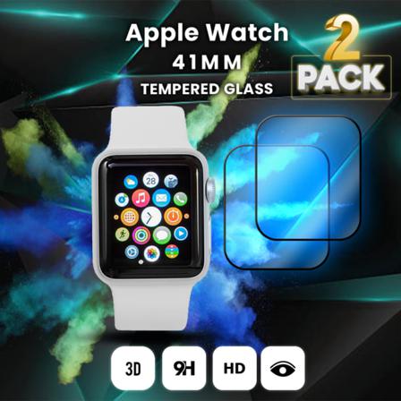 2-pack Apple Watch 41mm – Härdat Glas 9h – Super Kvalitet 3d