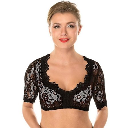 Dirndl-bluse med Ruffles Hvit - Tradisjonell Elegant Bayerisk Oktoberfest Klippet Bluse hg