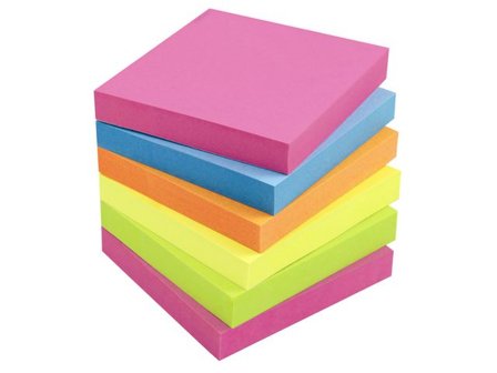 Lyreco Notes 75x75mm Brilliant neonfärger 6/fp - Lyreco - Kontorsmaterial - Notes och Post-It - Notes - Gula