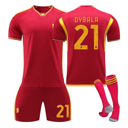 2023/24 AS Roma Home Kits Dybala # 21 fotbollströjor