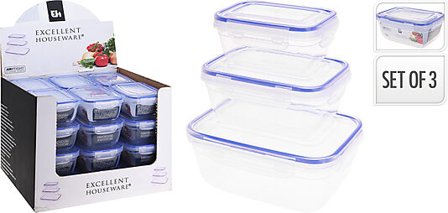 KI Oppbevaringsboks med lokk 3stk