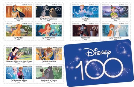 Frankrig - Disney's 100-års jubilæum - Postfrisk hæfte