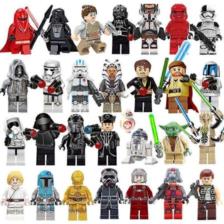 MOC Star Wars byggekloss-minifigur Luke Darth Vader Jedi Master Yoda BB8 robot monteringsleketøy