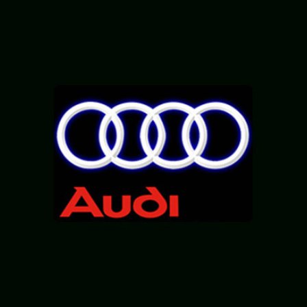 Gjelder for Audi velkomstlys med dobbelt grensesnitt, bil LED-lys, laserlys, dørprojeksjonslys, LOGO-lys (2-pakning)