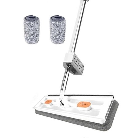 Lattialuutu, Moppi, 360 astetta kääntyvä moppi kuivaustoiminnolla, Moppi 360 kuivaustoiminnolla, valkoinen