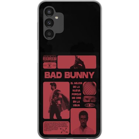 Kompatibelt Mobildeksel til Samsung Galaxy A04s Bad Bunny NFL-inspirert skjoldlogo med amerikansk fotball og stjerner