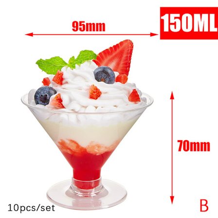 10st Disponibel Mousse Tårta Gelé Party Dessertkopp