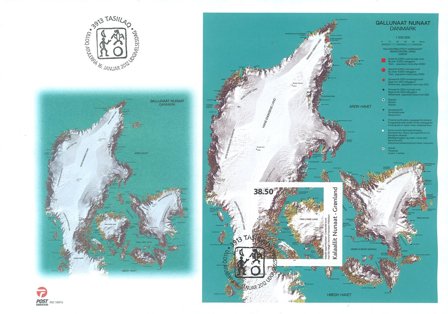 Grønland - Moderne Kunst - Førstedagskuvert miniark