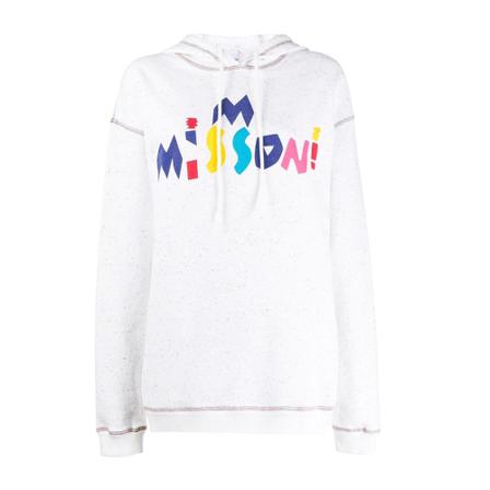Missoni Multicolor logo hoodie Hvid, Dame