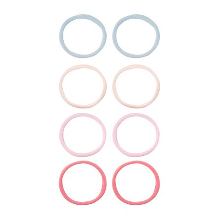 KICKS Beauty Soft Rolled Ties Summer 8 Pak, Hår, Hårpynt, Hårelastikker