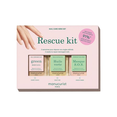 Manucurist RESCUE KIT SOS Base Coat + SOS Mask + Huile Verte - Cofanetto Make Up