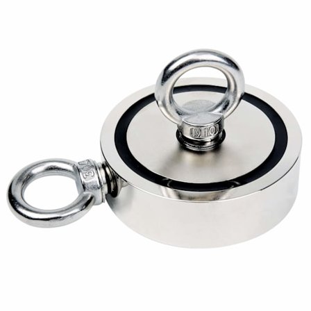 Multifunksjonelt sett for magnetfiske, premium fiskemagnet dobbeltsidig med kraftig tau og sklisikre vernehansker, perfekt for-XF25-