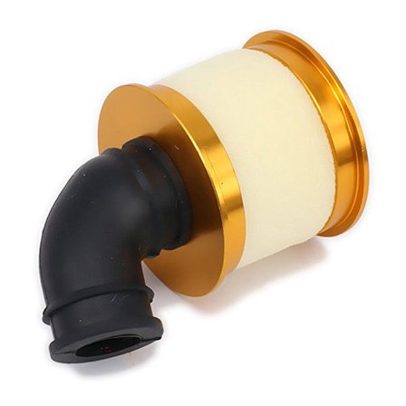 Åben aluminiumlegering svamp luftfilter 04104 til 1/10 RC hobbymodel nitrobil, guld