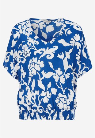 Cellbes of Sweden - Bluse i viskosecrepe i blå / mønstret til damer i størrelse 34/36