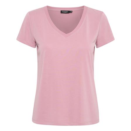 Soaked in Luxury SLColumbine V-neck T-shirt Pink, Dame T-shirts