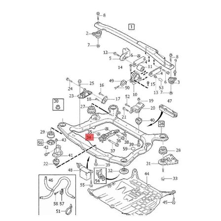 30680750 Nedre Fremre Motor Girkassefeste For S60 S70 V70 Xc70 Xc90 2001-2009 Nedre Fjærbeinsfeste